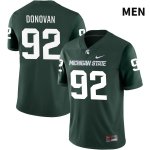 Men's Michigan State Spartans NCAA #92 Michael Donovan Green NIL 2022 Authentic Nike Stitched College Football Jersey OB32V70IH